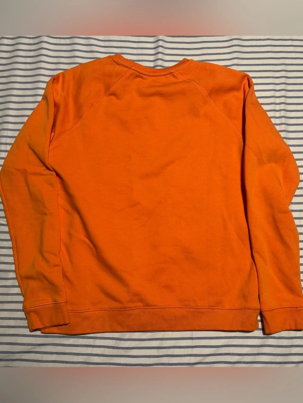 Peloton Bright Orange Crewneck with Pink Logo Size Small
